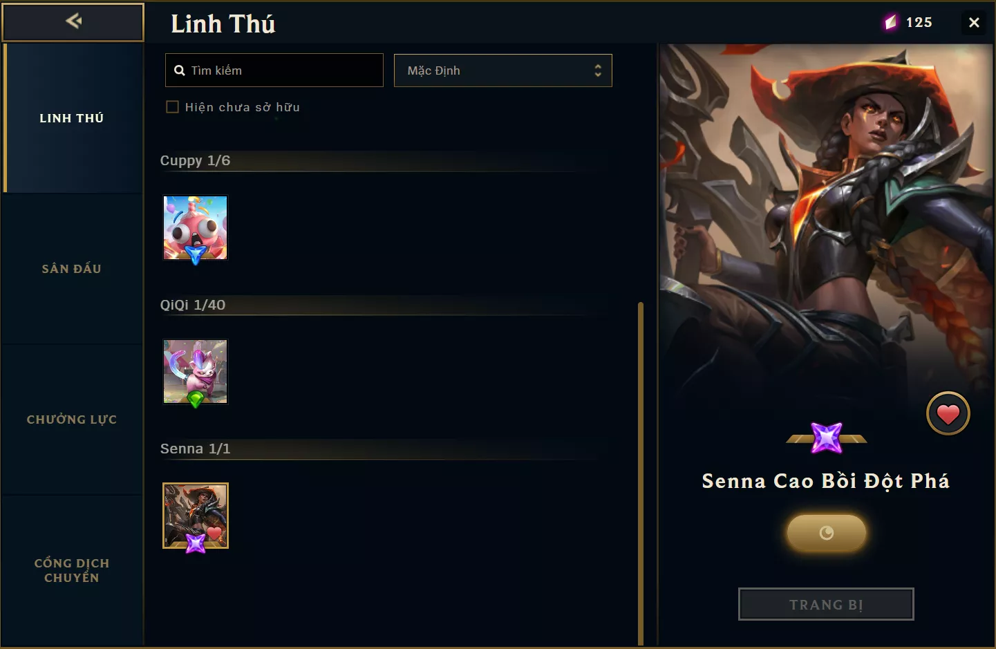 ACC CLONE TFT: Senna Cao Bồi Đột Phá, Mail chưa xác minh, Unrank lv1